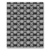 Black White Intricate Floral Lace Area Rug