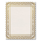 Ornate Gold Lattice Border Area Rug