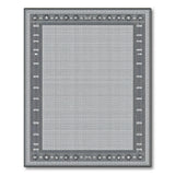 Ornate Black and White Ornate Black White Persian Border Area Rug