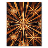 Dynamic Orange Starburst Geometric Area Rug