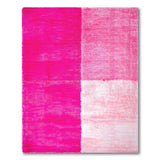 Vibrant Pink Shag Block Area Rug