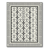 Heritage Tribal Black and White Black White Heritage Tribal Geometric Area Rug