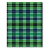Vibrant Green Navy Plaid Check Area Rug