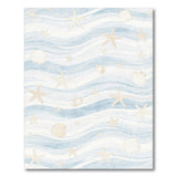 Blue Coastal Starfish Seashell Area Rug