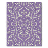 Elegant Purple Damask Swirl Rug