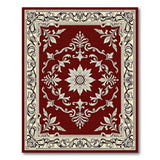 Traditional Persian Red Ornate Floral Medallion Persian Rug