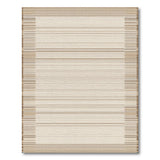 Neutral Beige Striped Woven Area Rug