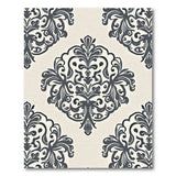 Black and White Floral Vintage Elegant Black Damask Floral Area Rug