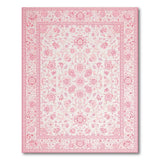 Blush Pink Persian Floral Pink Area Rug