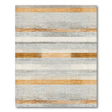 Distressed Vintage Grey Terracotta Stripe Rug