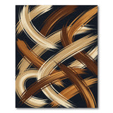Brown Tan Abstract Brushstroke Area Rug