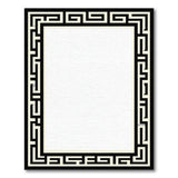 Geometric Modern Black White Greek Key Geometric Area Rug