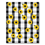 Sunflower Black White Gingham Area Rug