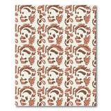 Abstract Terracotta Leaf Area Rug