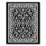ODIKA Washable Vintage Black and White Damask Low Pile Area Rug