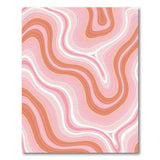Pink Wavy Pink Orange Abstract Area Rug