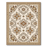 Floral Vintage Elegant Beige Floral Vintage Area Rug