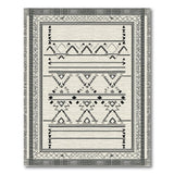 Beige Black Heritage Tribal Area Rug