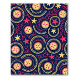 Navy Pie Slice Star Swirl Pattern Area Rug
