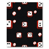 Red Dice Pattern Geometric Area Rug