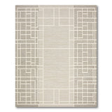 Geometric Modern Modern Grey Geometric Lattice Area Rug