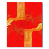 Bold Red Bold Red Geometric Modern Area Rug