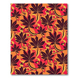 Vibrant Orange Maple Leaf Pattern Area Rug