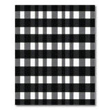 Black White Buffalo Check Black and White Area Rug