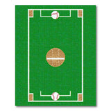 Green Baseball Field Kids Area Rug