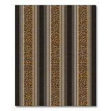 Leopard Striped Area Rug in Black and Tan