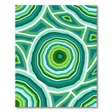 Vibrant Green Agate Geometric Area Rug