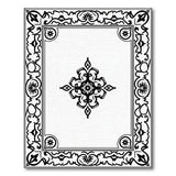 Ornate Black White Traditional Persian Traditional Persian Area Rug