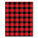 Rustic Red Buffalo Plaid Pine Tree Area Rug