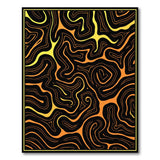 Vibrant Orange Swirl Abstract Orange Area Rug