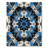 Blue Skull Mandala Area Rug