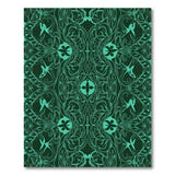 Emerald Teal Swirling Floral Area Rug