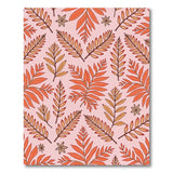 Pink Orange Fern Leaf Area Rug