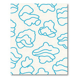 Blue Abstract Organic Outline Area Rug
