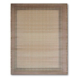 Beige Geometric Circles Area Rug