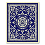 Blue and Teal Traditional Persian Navy Blue Traditional Persian Floral Area Rug