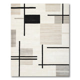 ODIKA Washable Abstract Geometric Area Rug - Low Pile Non-Slip Mid-Century Modern Rug