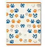 Playful Multi-Color Paw Print Area Rug