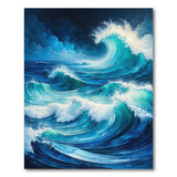 Crashing Blue Teal Ocean Wave Area Rug
