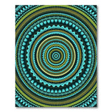 Teal Mandala Geometric Modern Area Rug