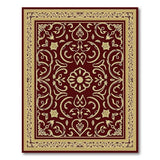 Elegant Burgundy Gold Ornate Persian Rug