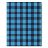Blue and Teal Blue Black Checkered Geometric Area Rug