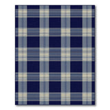 Navy and Cream Plaid Area Rug