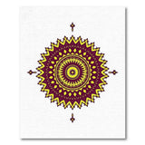 Geometric Modern Purple Mandala Geometric Area Rug
