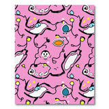 Playful Pink Kids Cartoon Creature Area Rug