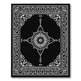 Elegant Black White Mandala Persian Area Rug
